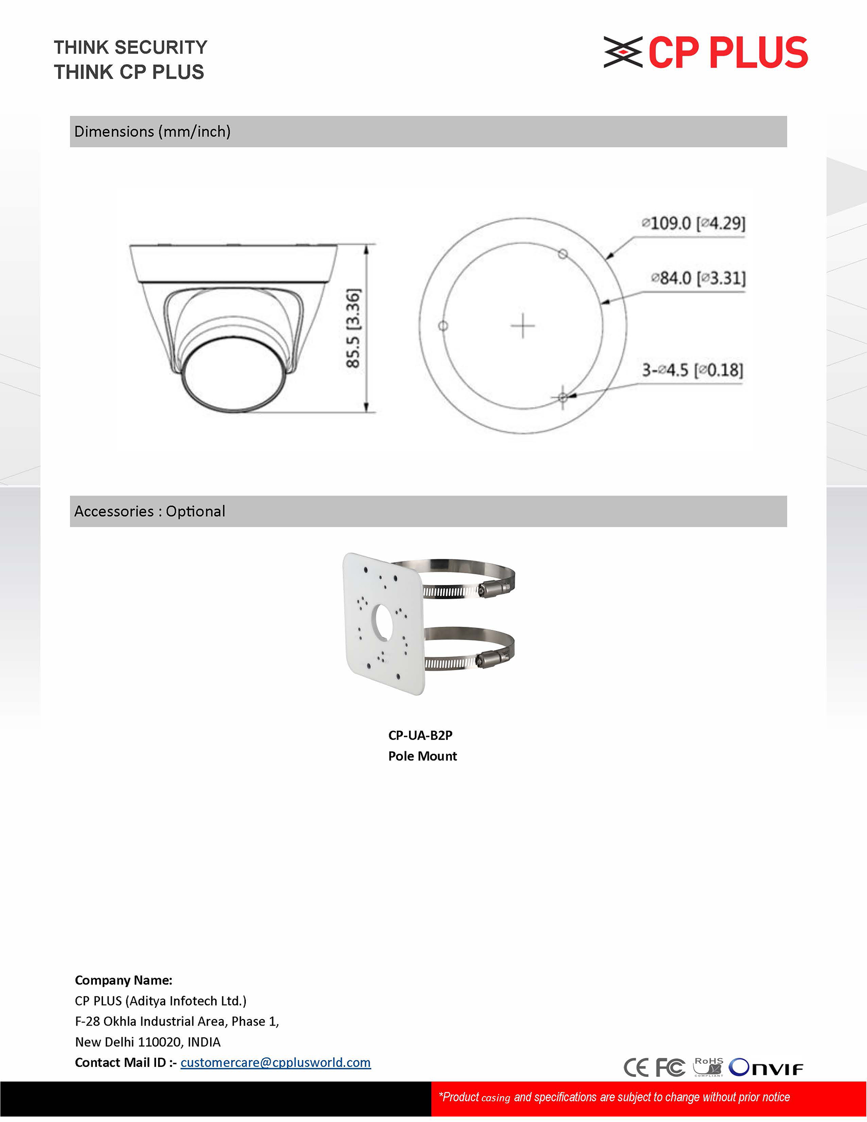 4MP Network IR Dome Camera - 30Mtr - Image 7